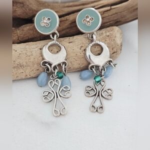 Vintage Catherine Stein Dangle Drop Earrings Collectable